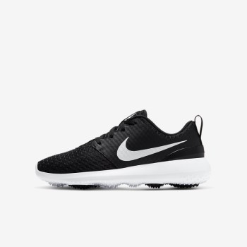 Nike Roshe G Jr. - Nagyobb Gyerek Golf Cipő - Fekete/Fehér/Metal Fehér